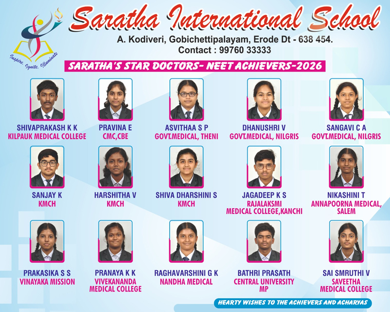saratha school jee 2026